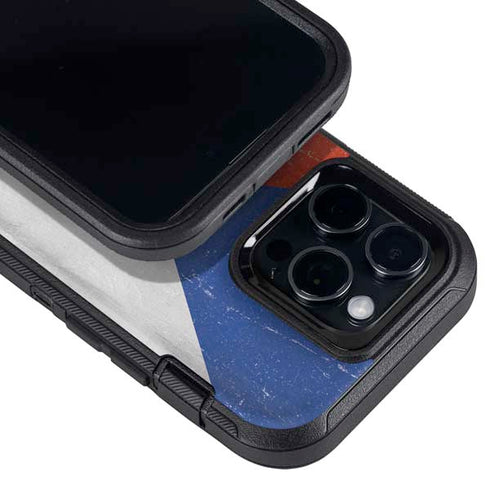 Czech Republic Flag Distressed Otterbox Defender iPhone Skin